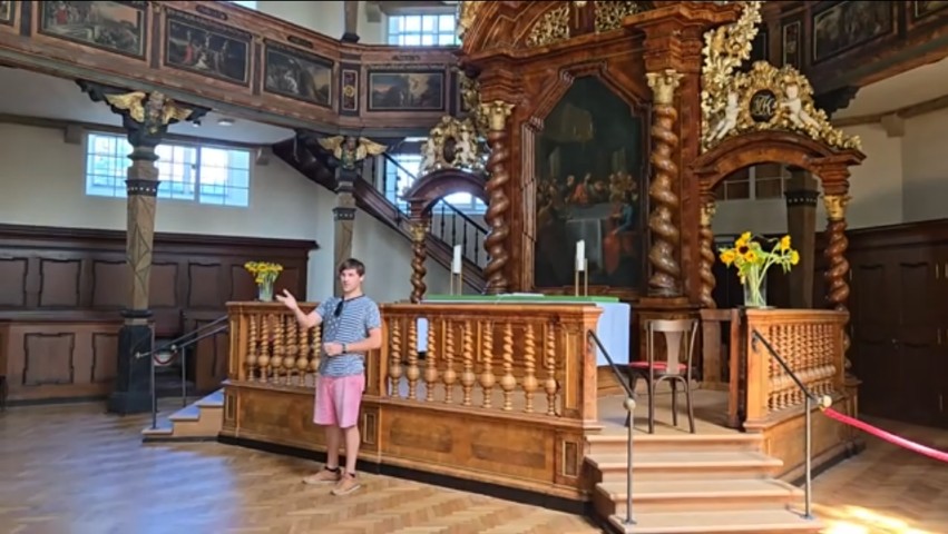 Performance in Trinity Church by guest form US